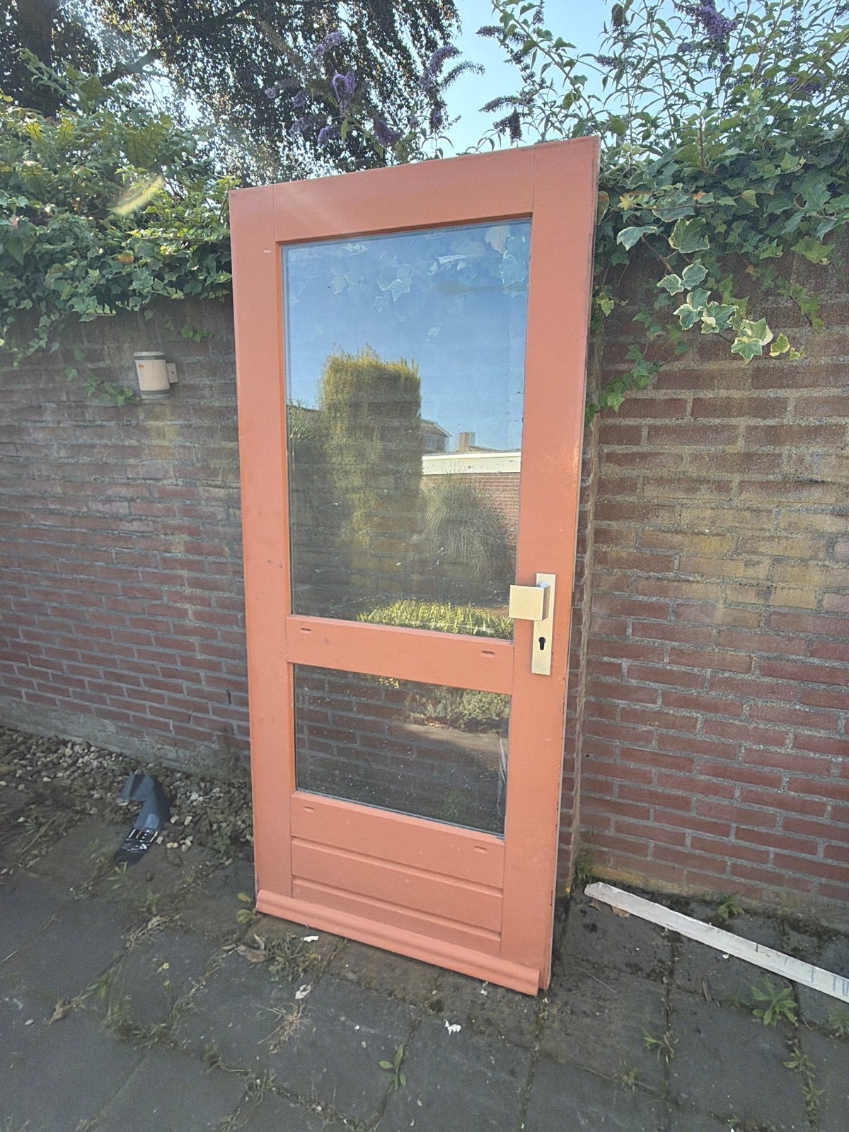 Gebruikte voordeur met Glas, Ophalen, Gebruikt, 80 tot 100 cm, Buitendeur