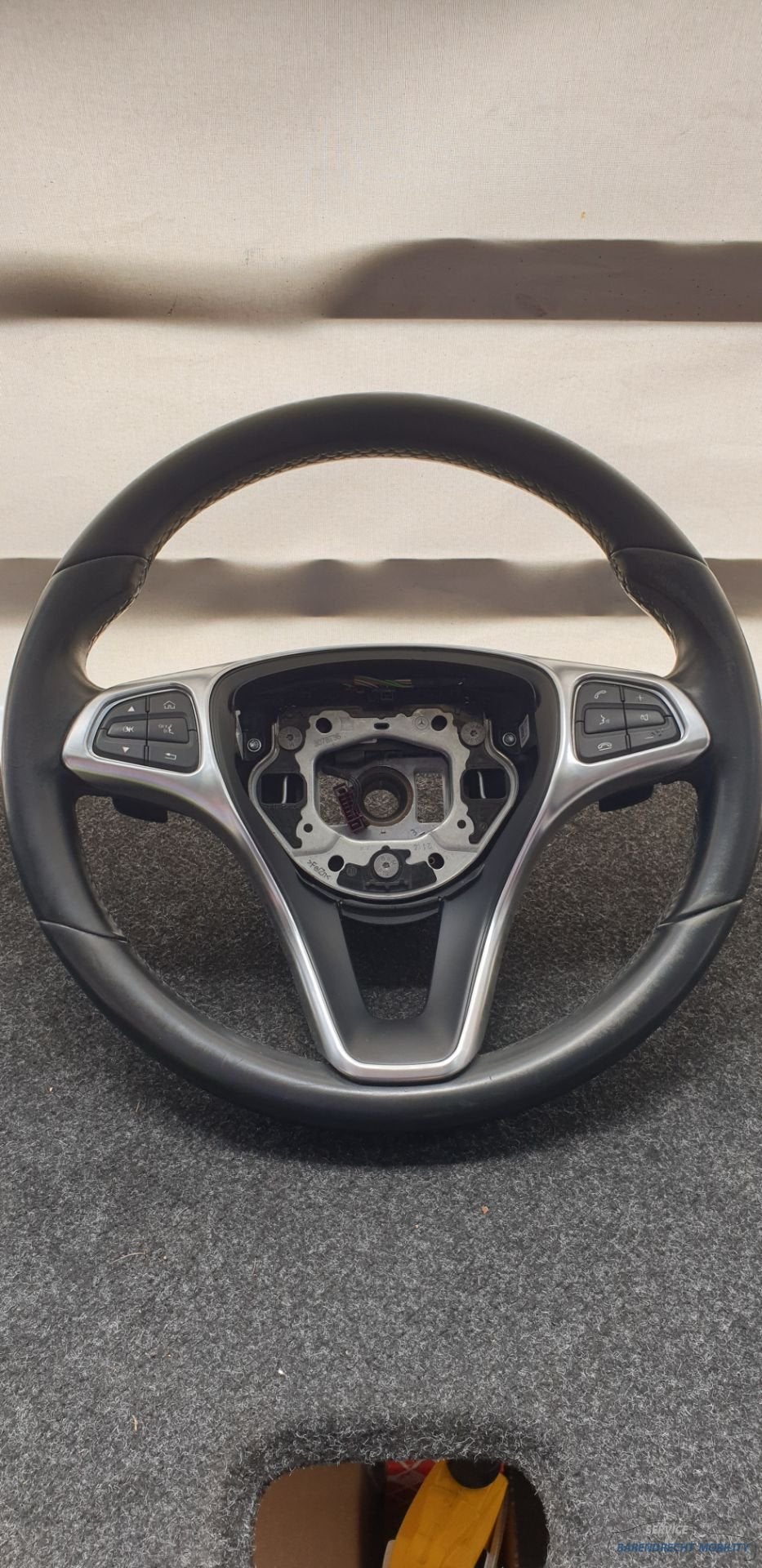 Leder stuurwiel W205 C-klasse Mercedes 0005605003 Flippers s, Gebruikt, Mercedes-Benz AG, Mercedes-Benz, Ophalen of Verzenden