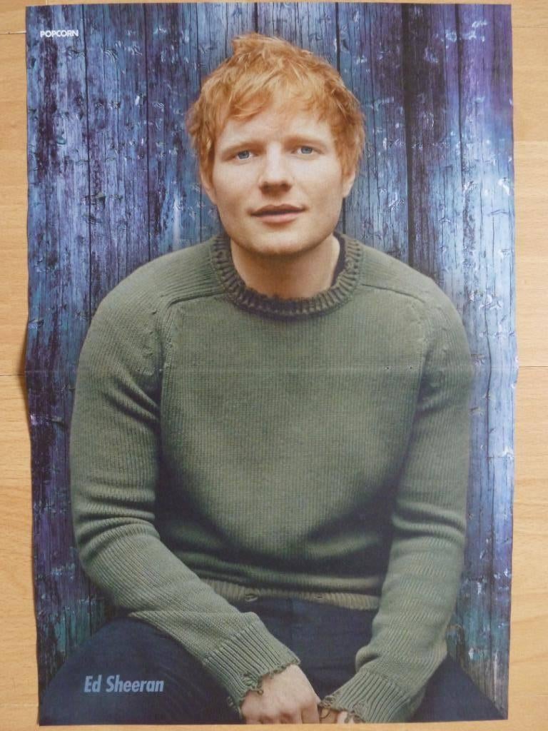 Poster van Ed Sheeran / Bella Poarch uit Duits t. Popcorn, Ophalen of Verzenden, Nieuw, A1 t/m A3, Muziek