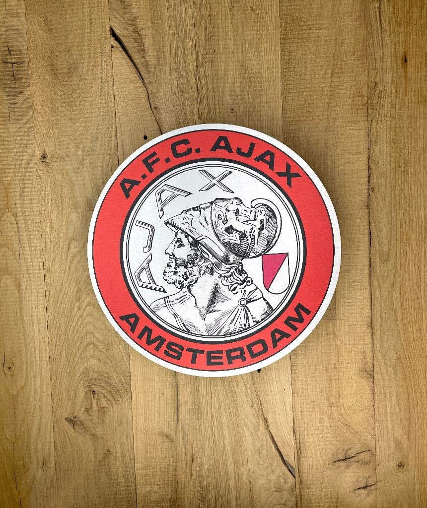 Reclamebord Ajax logo classic 40x40cm aluminium, Ophalen of Verzenden, Nieuw, Reclamebord