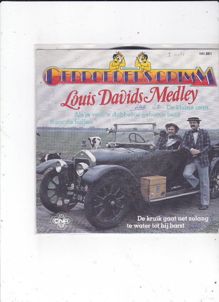 7" Single Gebr. Grimm - Louis Davids Medley, Ophalen of Verzenden, Gebruikt, 7 inch, Nederlandstalig