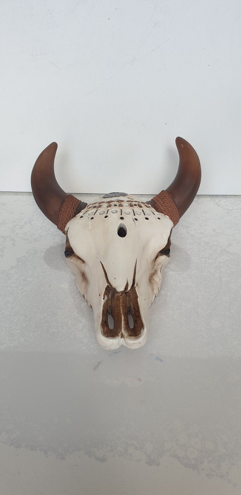 2311)Led schedelhoofd buffel stier decoratie, Ophalen of Verzenden