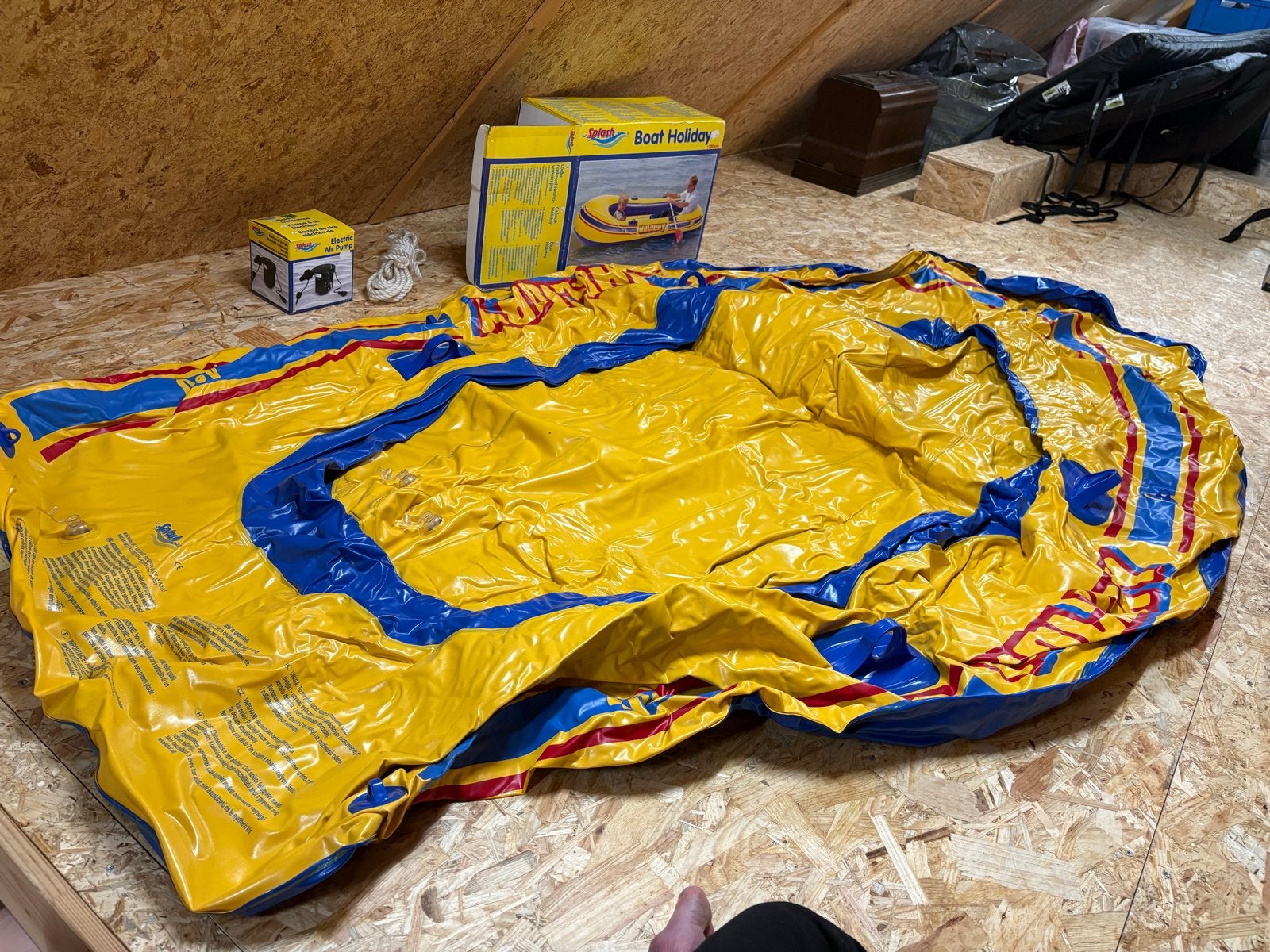 Opblaasboot met pomp - 280cm - 1 x gebruikt, Ophalen of Verzenden, Gebruikt