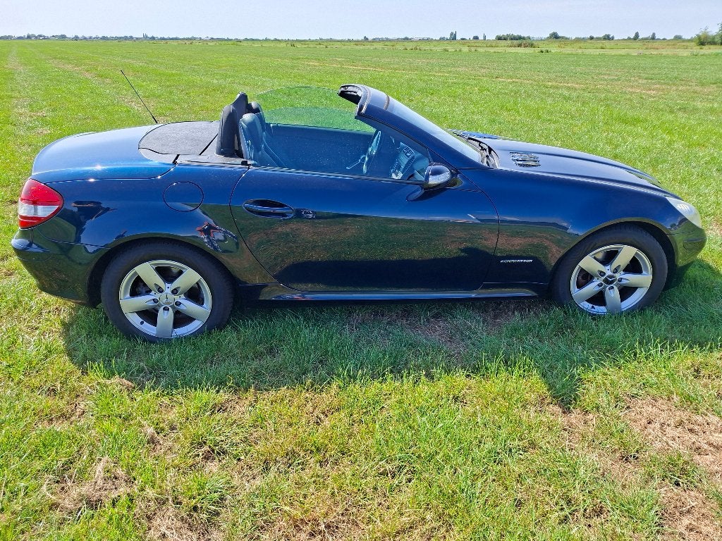 Mercedes-Benz  SLK 200 kompressor, Auto's, Achterwielaandrijving, Zwart, 4 cilinders, Cabriolet