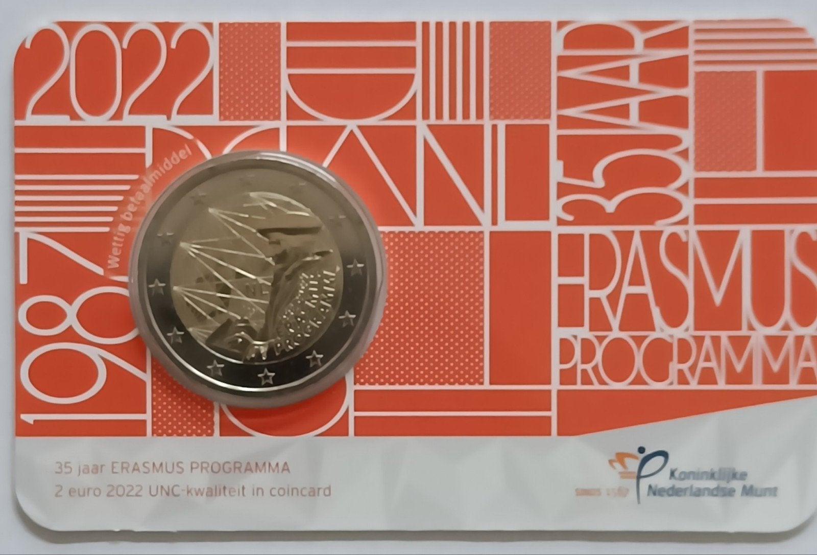 35 jaar Erasmus, Postzegels en Munten, Ophalen, 2 euro