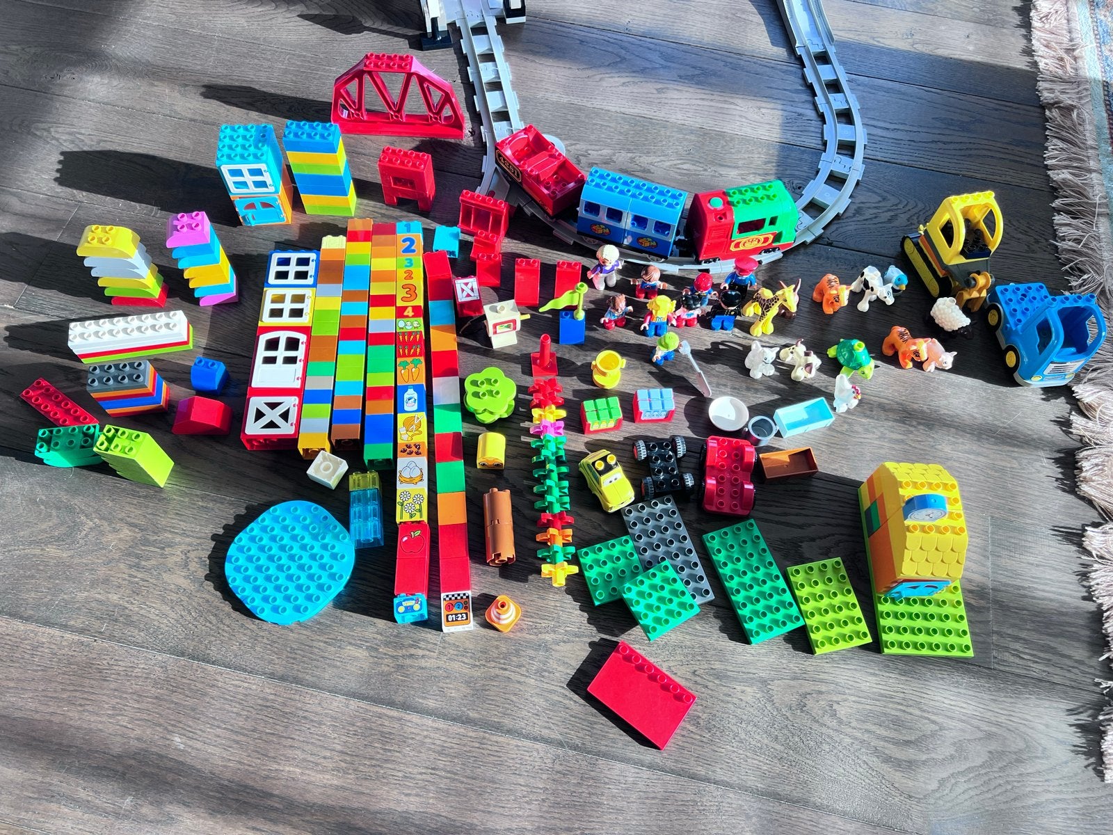 Grote Duplo elektrische trein set met veel extra's, Gebruikt, Ophalen of Verzenden, Duplo, Inclusief accessoires