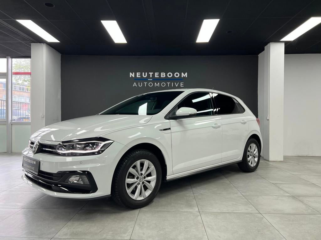 Volkswagen Polo 1.0 TSI R-Line | Led | Cruise | Clima | PDC, Auto's, Stof, Gebruikt, 95 pk, Wit
