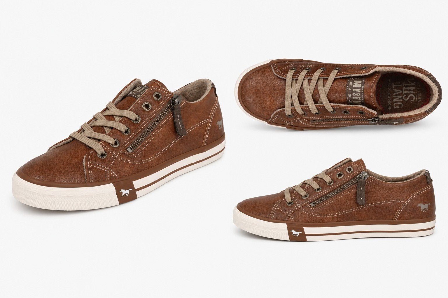Mustang bruine sneakers met rits en veters, Kleding | Dames, Schoenen, Bruin, Ophalen of Verzenden, Mustang, Sneakers of Gympen