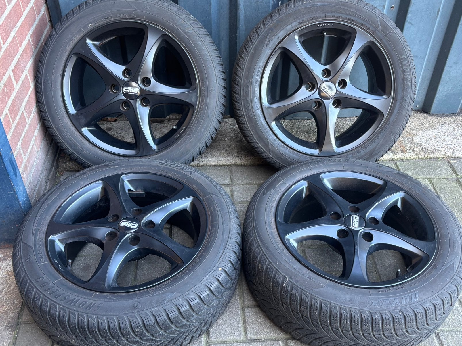 16” 5x112 CMS velgen+winterbanden VW, Skoda,Seat, Ophalen