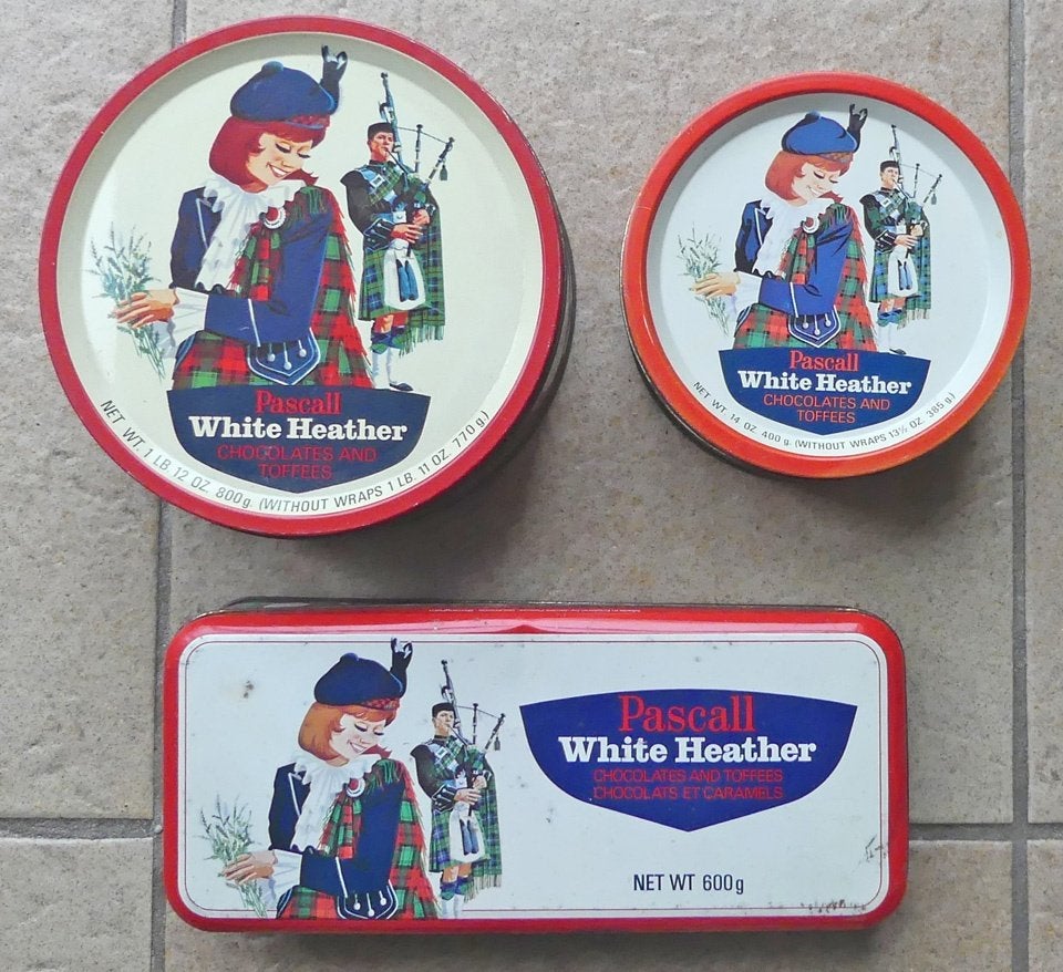 Pascall White Heather Schots blikken snoepblikken Schotland, Verzamelen, Ophalen of Verzenden, Gebruikt, Koek(jes)