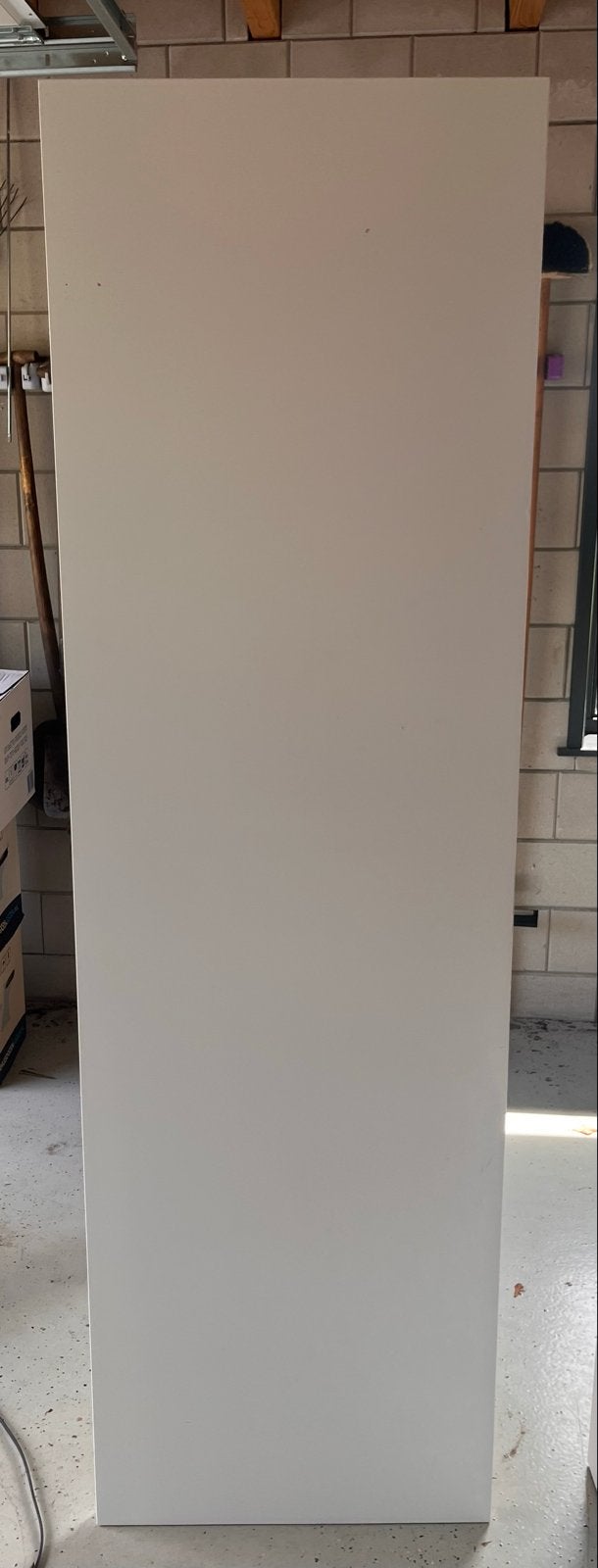 Ikea malm Wit bureaublad met poot -  exclusief kastjes, Huis en Inrichting, Ophalen, Gebruikt, Spaanplaat of MDF, In hoogte verstelbaar
