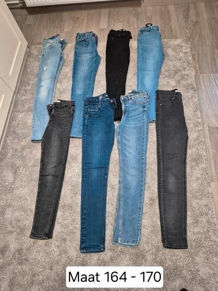 Pakket jeans / spijkerbroeken maat 164 - 170, Kinderen en Baby's, Kinderkleding | Maat 164, Broek, Meisje, H&M, Ophalen of Verzenden