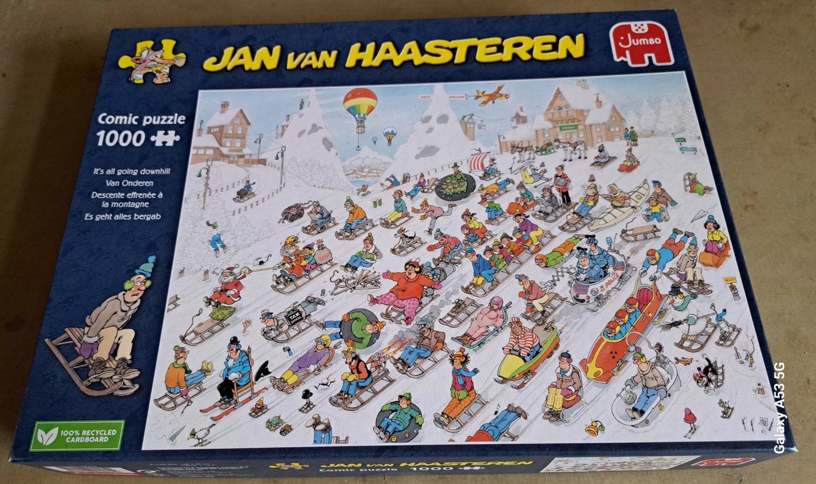 z.g.a.n complete jan van haasteren  puzzel 1000 stukjes, Hobby en Vrije tijd, Denksport en Puzzels, Ophalen, 500 t/m 1500 stukjes