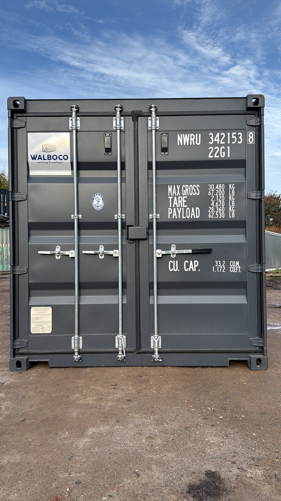 Grote partij 20ft containers antraciet, Ophalen of Verzenden