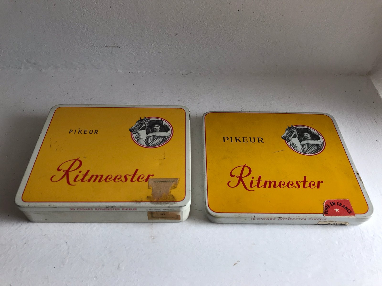 Ritmeester blikje Pikeur sigaren Holland, Ophalen of Verzenden, Gebruikt, Tabaksdoos of Verpakking