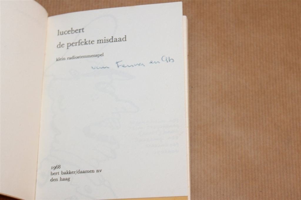 De Perfekte Misdaad — Lucebert [1968], Boeken, Ophalen of Verzenden, Gelezen