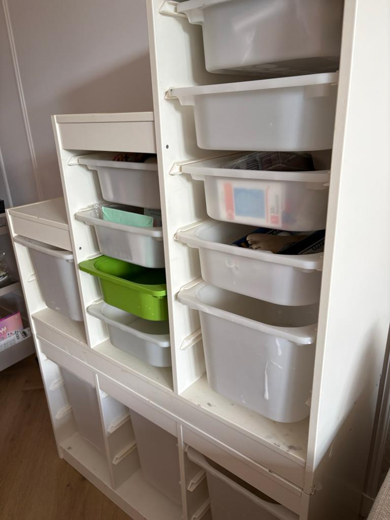 Gratis ophalen: IKEA Trofast opbergsysteem met 13 bakken, Ophalen, Zo goed als nieuw