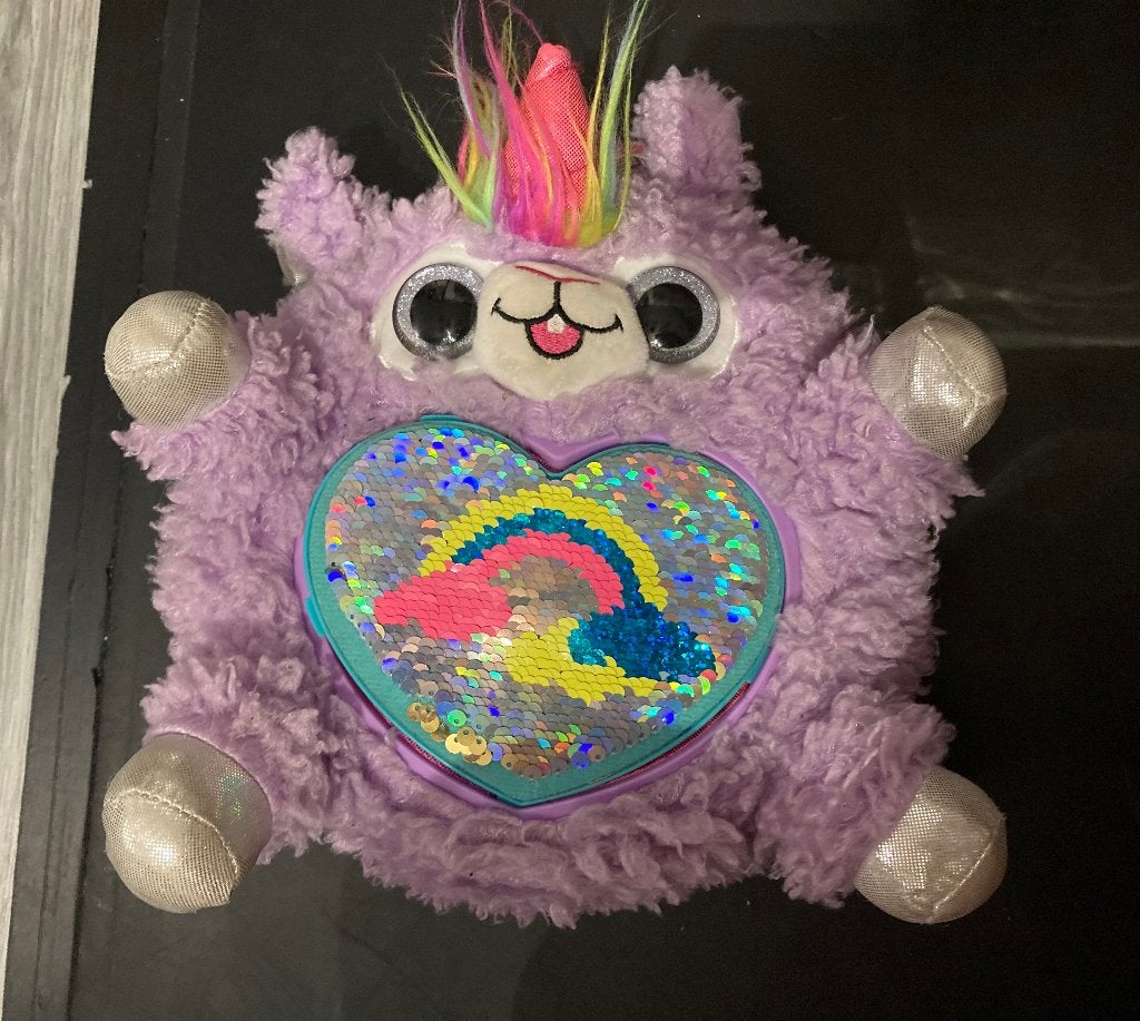 ZURU rainbowcorn paarse plush toy knuffelbeer knuffel 30cm, Ophalen of Verzenden, Zo goed als nieuw, Beer, Middelgroot (20 tot 80 cm)