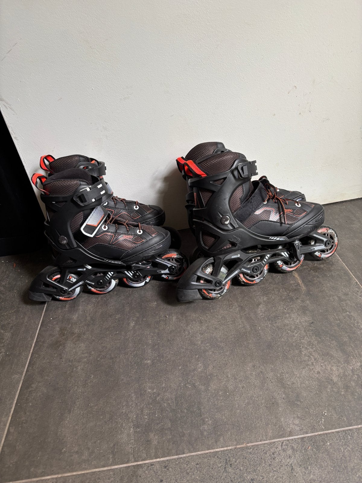 Oxelo Fit 500 skeelers incl beschermset, Ophalen, Verstelbaar, Gebruikt, Kinderen