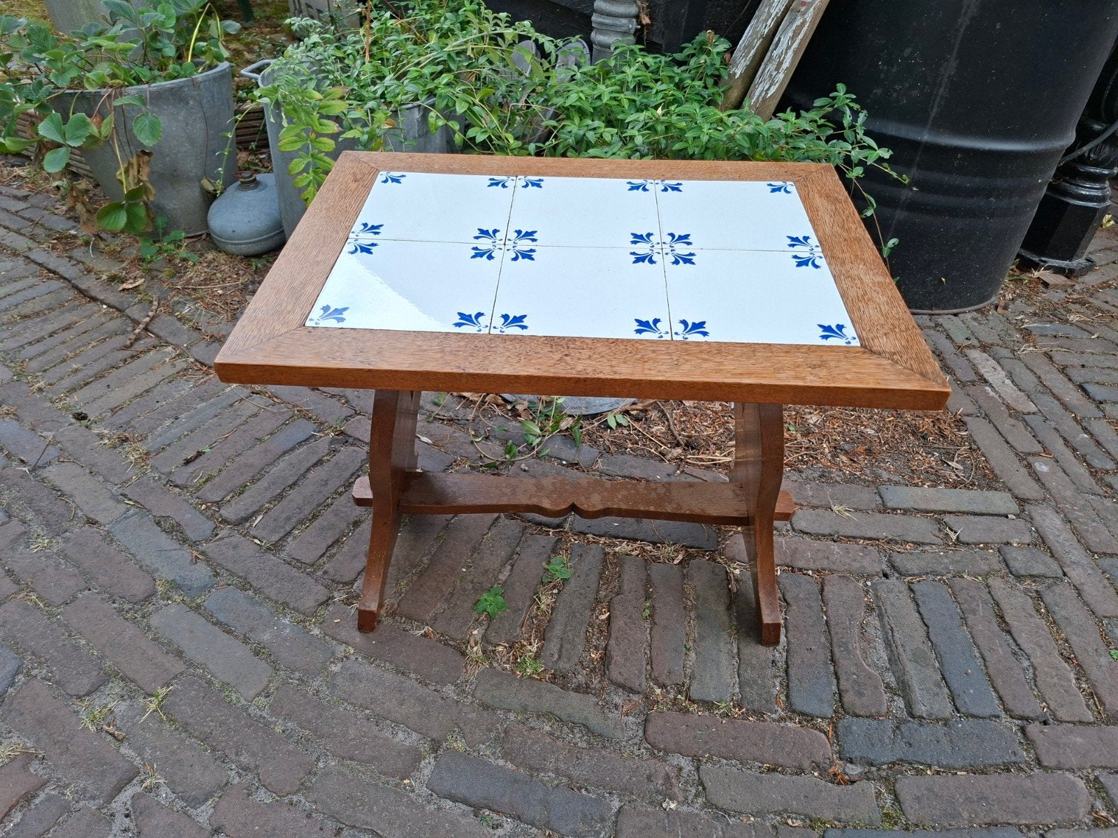 Mooi tegeltafeltje met Delfts blauw decor, Ophalen