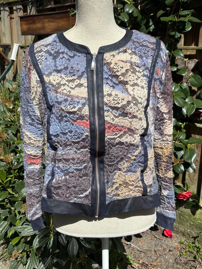 Lizzy & Coco jas met rits en leerdetails (maat XXL), Kleding | Dames, Ophalen of Verzenden, Gedragen, Maat 46/48 (XL) of groter