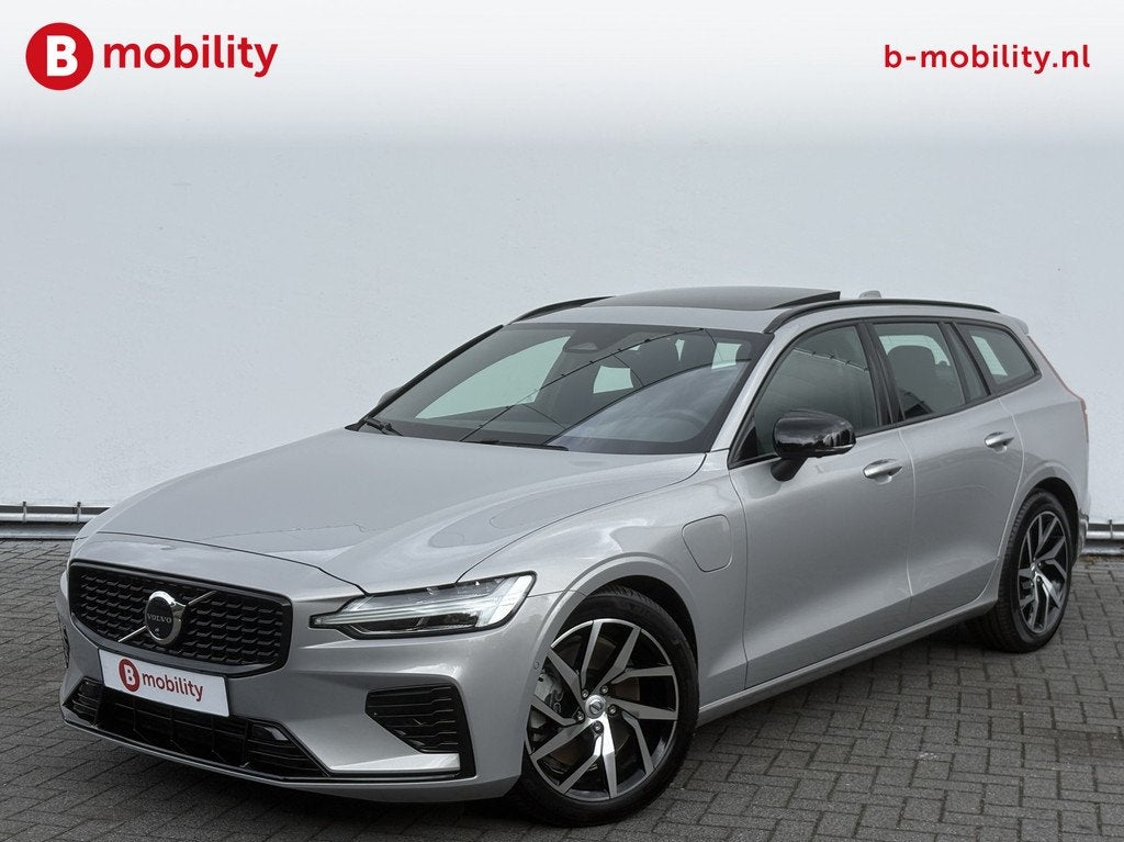 Volvo V60 2.0 T6 Plug-in hybrid AWD Plus Dark Trekhaak 2000k, Auto's, Volvo, Bedrijf, Te koop, V60, 360° camera, 4x4, ABS, Achteruitrijcamera