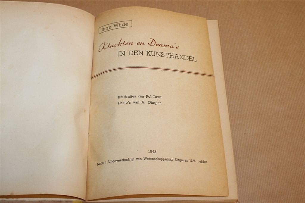 Kluchten in de Kunsthandel — Ill. Pol Dom 1943, Boeken, Kunst en Cultuur | Beeldend, Ophalen of Verzenden, Gelezen