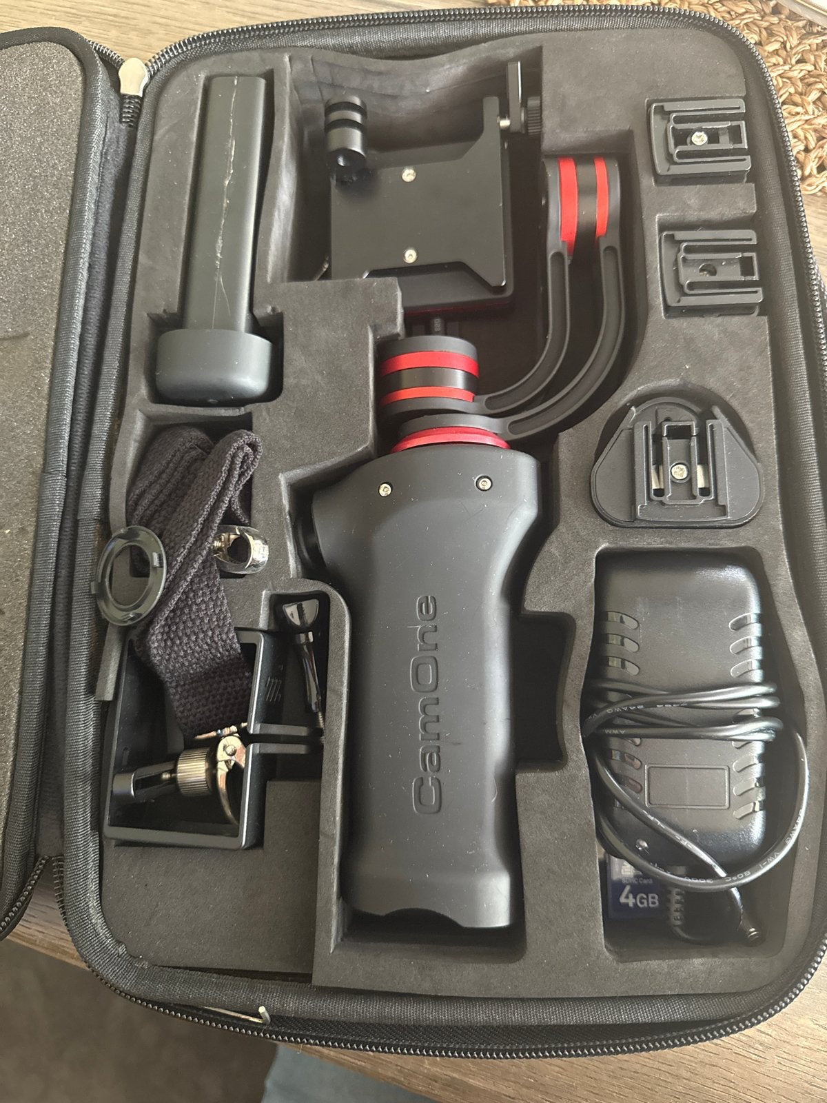 CamOne Action Camera Gimbal Stabilisator met Koffer, Ophalen of Verzenden, Zo goed als nieuw, Overige merken