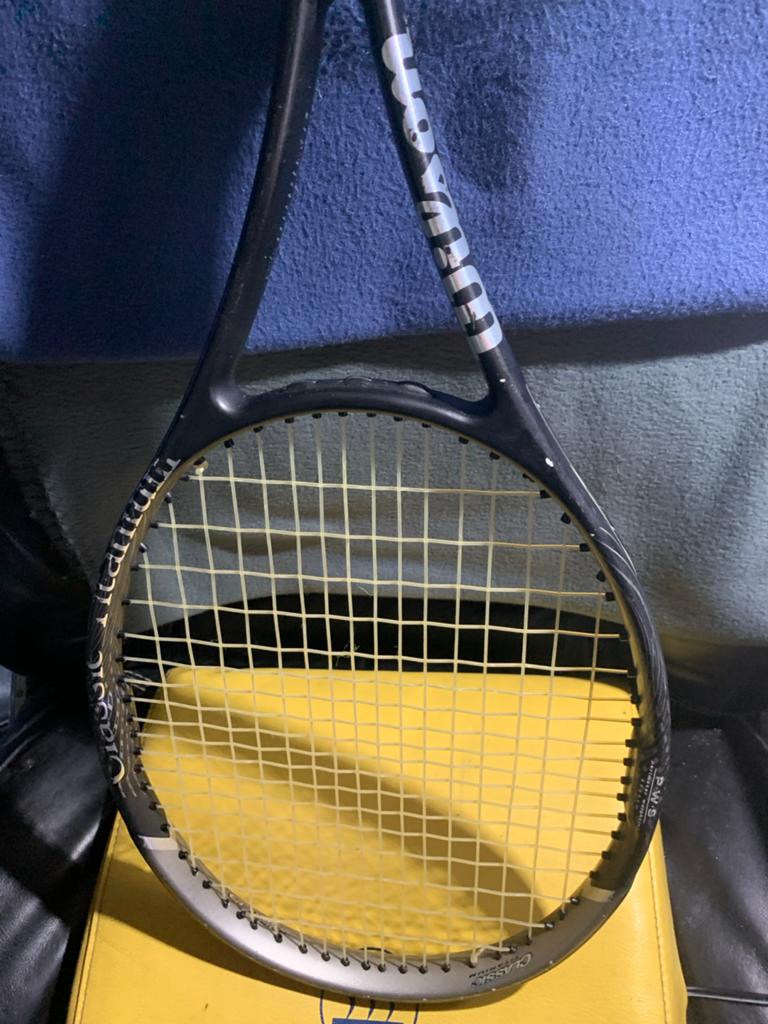 Wilson Classic Titanium CARBON Tennisracket, Ophalen of Verzenden, Zo goed als nieuw, Wilson, Racket