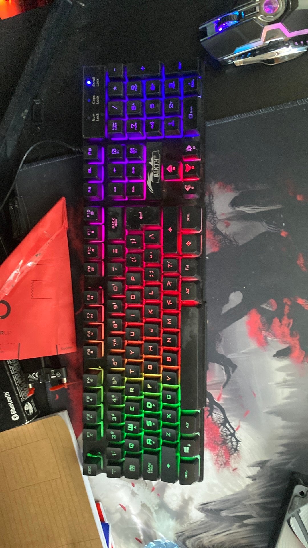 BAKTH K2 RGB Gaming Keyboard – USB, Computers en Software, Ophalen of Verzenden, Zo goed als nieuw, Bedraad, Plug-and-play