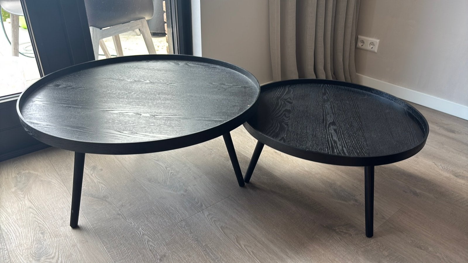 Salontafel set van 2 Woood Mesa L & XL, Ophalen, Zo goed als nieuw, Rond, 50 tot 100 cm
