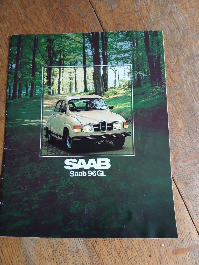 autofolder SAAB 96GL, Ophalen of Verzenden, Gelezen, Overige merken