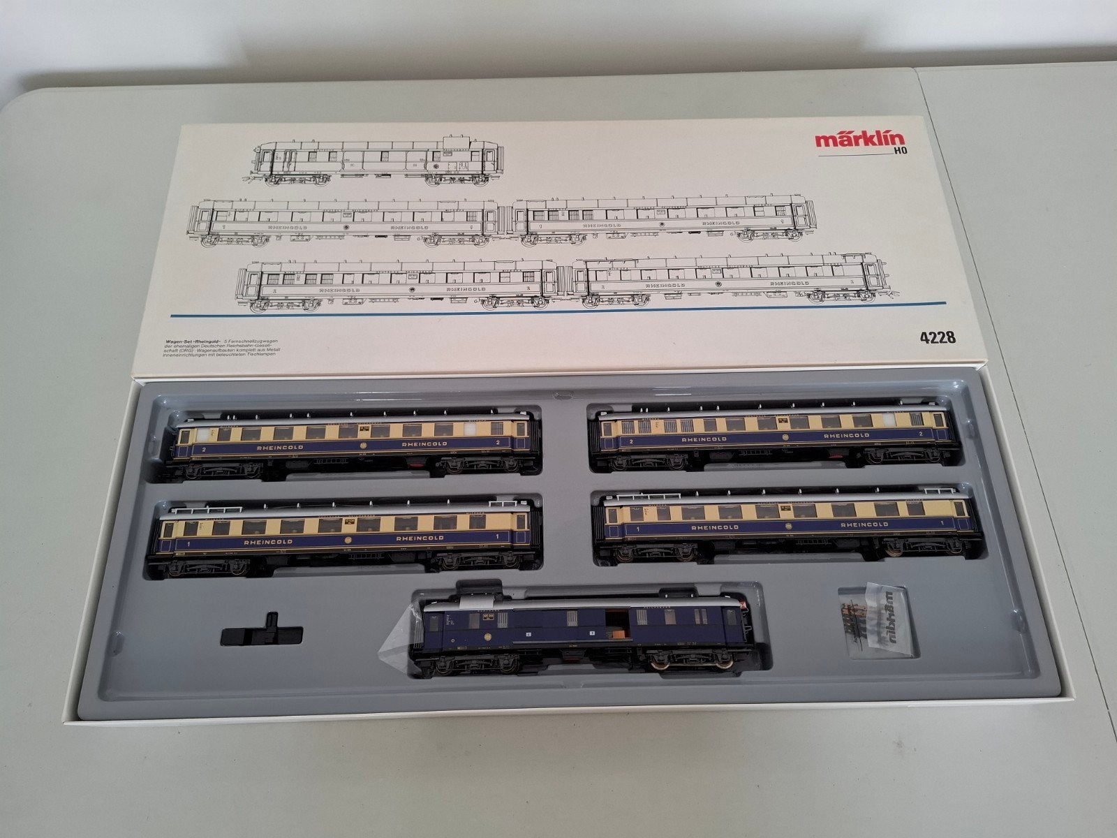 Marklin H0 4228 Rheingold Express Rijtuigenset van de DRG, Wisselstroom, Treinset, Nieuw, Ophalen of Verzenden