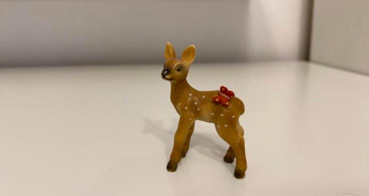Schleich Ree Hert met Vlinder ~ 14458 ( 12 ), Ophalen of Verzenden, Zo goed als nieuw, Wild dier, Beeldje of Figuurtje