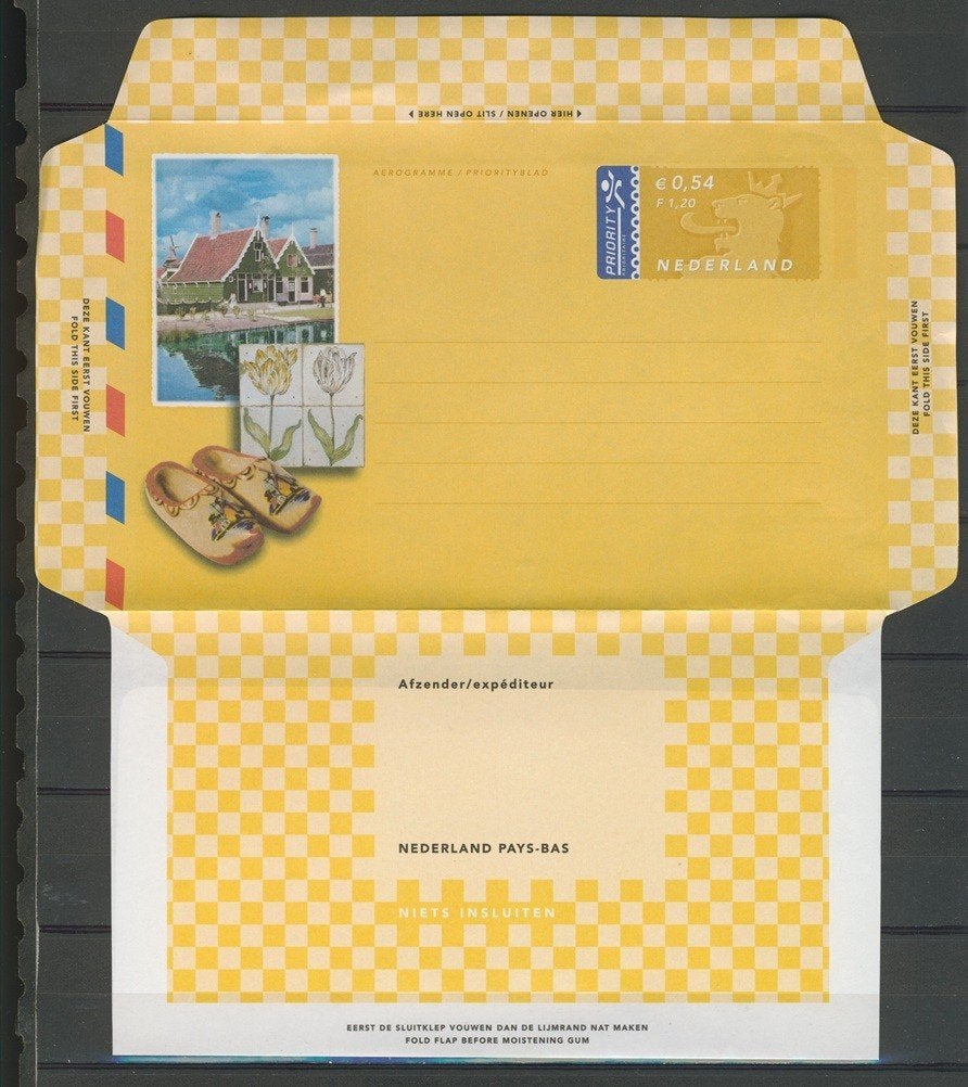 Luchtpostblad € 0.54 2001 Nederland Postzegel K-10b jdu, Postzegels en Munten, Ophalen of Verzenden, Envelop