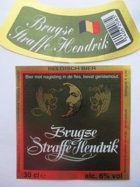 bieretiket Belgie 10-7 (E25) liefmans, Verzamelen, Ophalen of Verzenden, Gebruikt, Overige typen, Overige merken