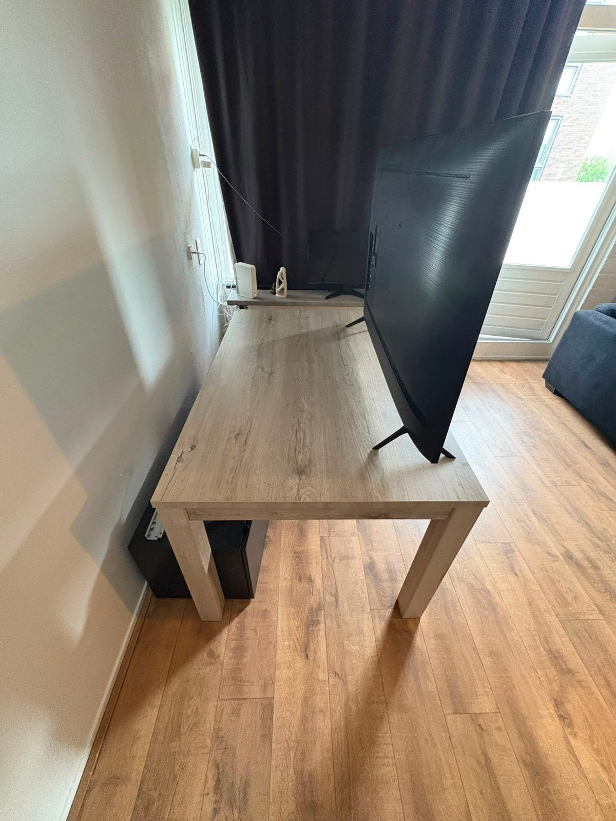 Eettafel, ca 130 bij 80 cm, Ophalen, Zo goed als nieuw, Rechthoekig, 50 tot 100 cm