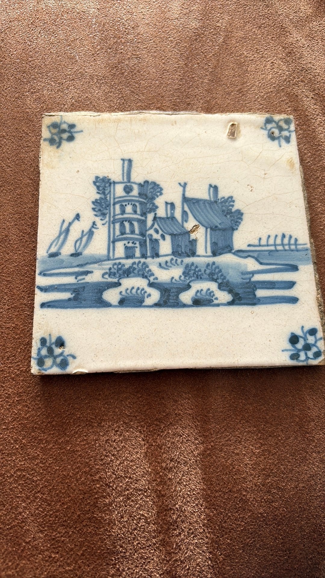 Tegeltje uit de 18e eeuw, Antiek en Kunst, Antiek | Wandborden en Tegels, Ophalen of Verzenden