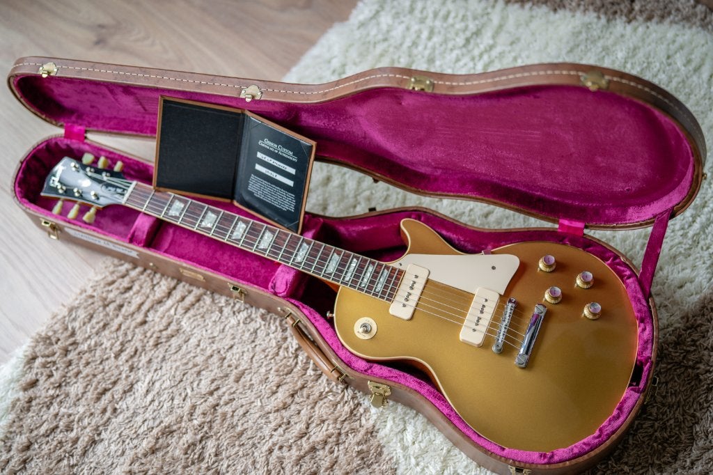 Gibson Custom Shop 1968 Les Paul Reissue P90 Goldtop – 2020, Muziek en Instrumenten, Snaarinstrumenten | Gitaren | Elektrisch