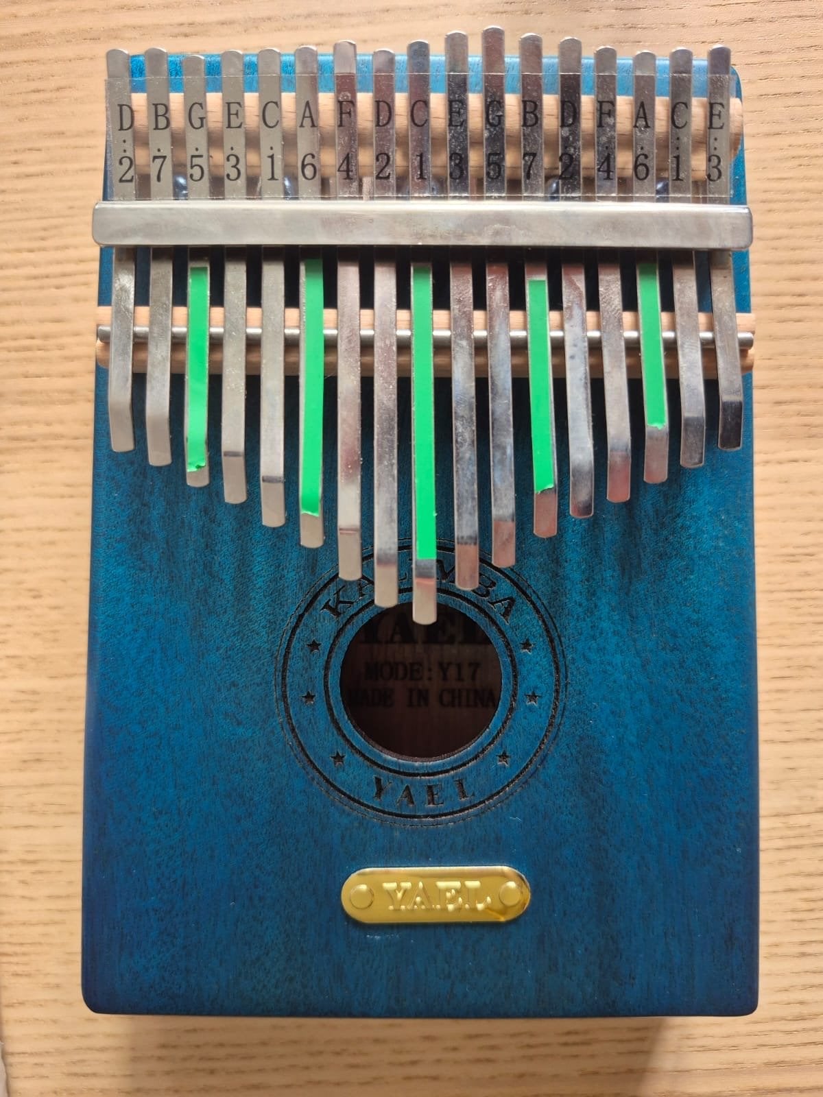 Kalimba Duimpiano - Blauw, Zo goed als nieuw, Ophalen of Verzenden, Zo goed als nieuw