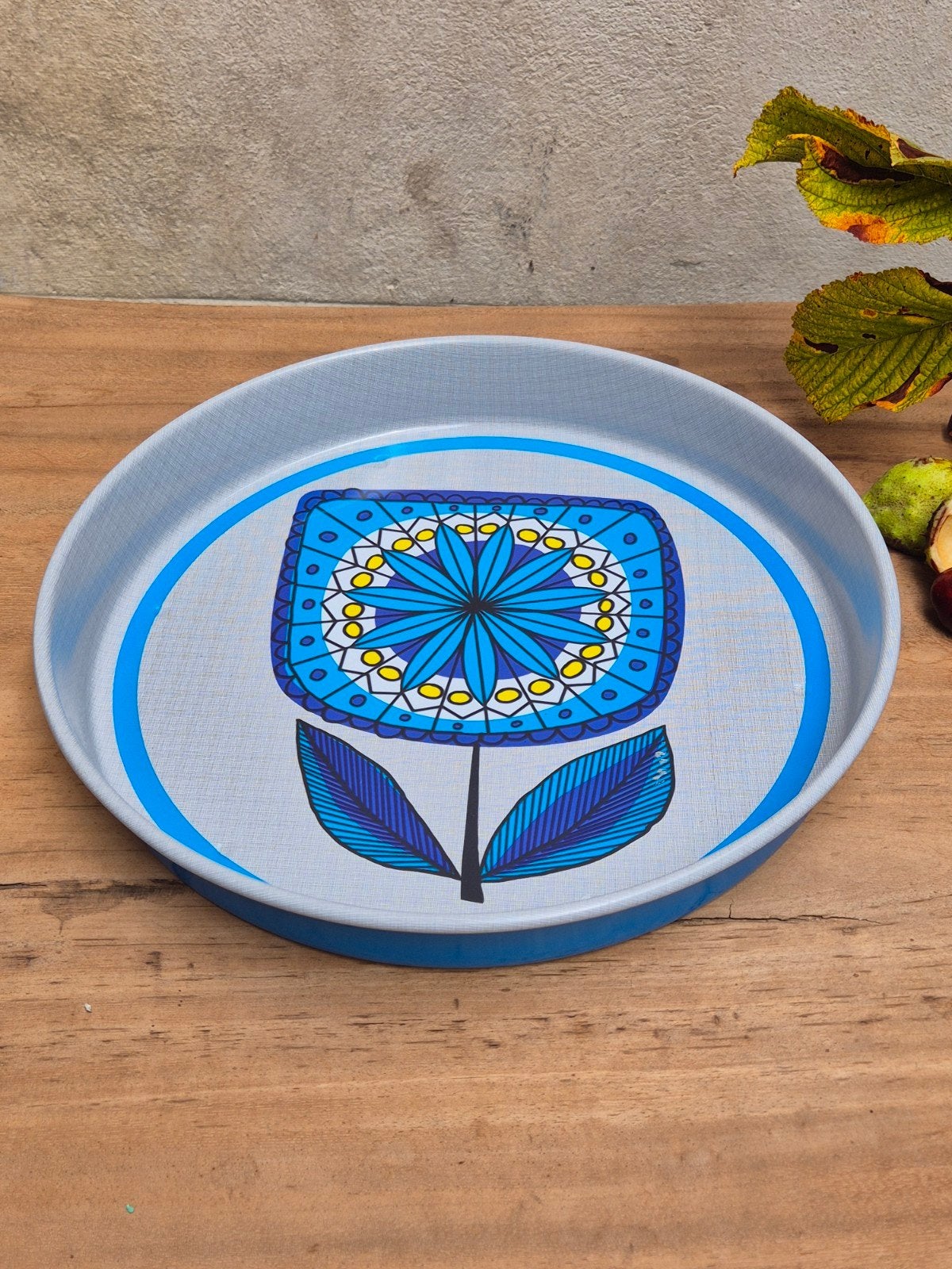 Kitsch Kitchen dienblad met bloem - Zo goed als nieuw, Onbekend, Ophalen of Verzenden, Zo goed als nieuw, Metaal
