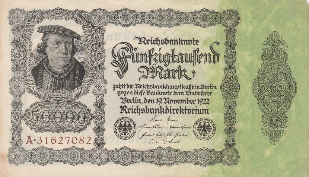 5.0000 Mark Duitsland 1922, Ophalen of Verzenden, Duitsland, Los biljet
