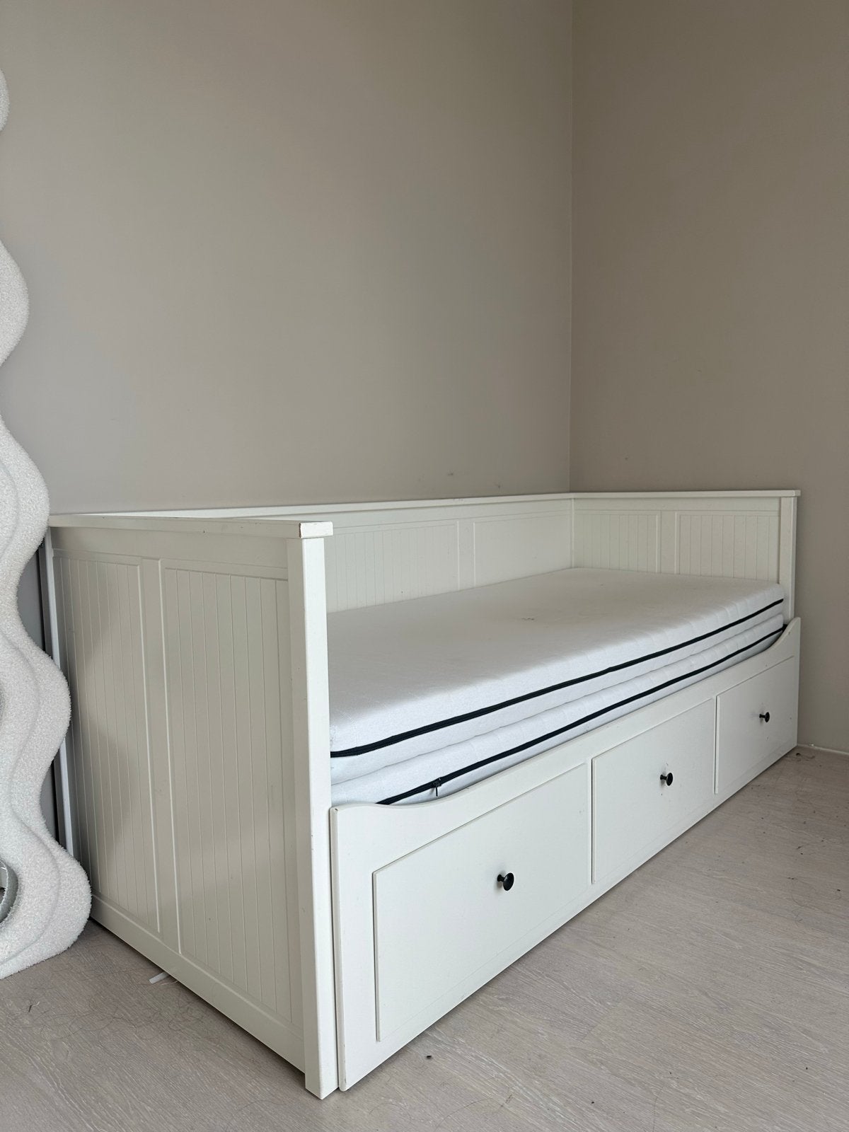 IKEA Hemnes Bedbank met 3 lades - Wit, Ophalen, Gebruikt, Wit, Tweepersoons