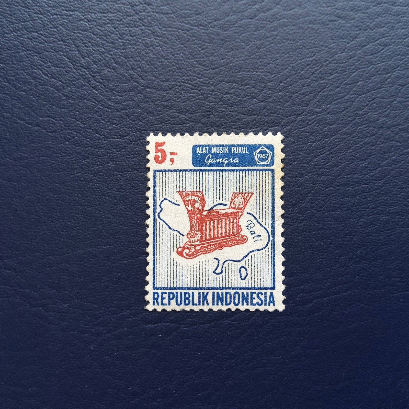 Indonesische postzegel 1967 - Bali Gamelan, Ophalen of Verzenden