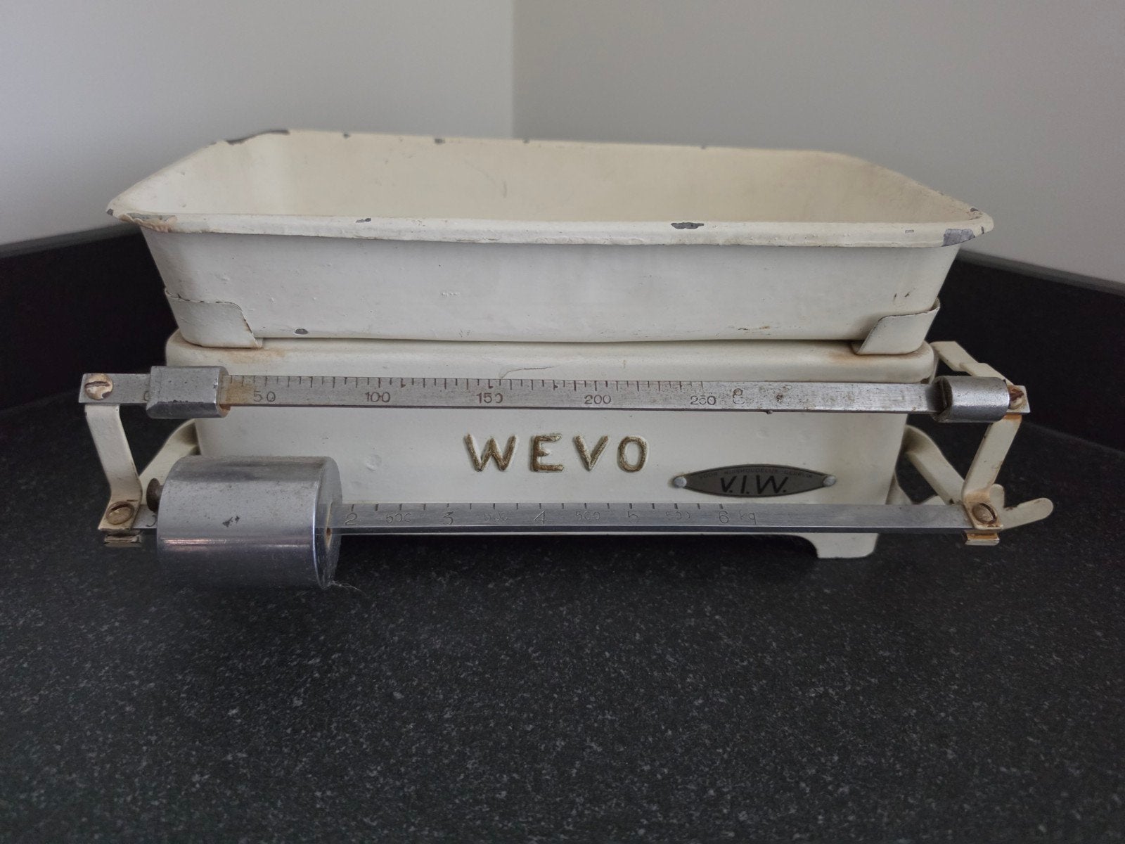 Keukenweegschaal, WEVO, écht werkend, 0 tot 6000 gram, Ophalen of Verzenden