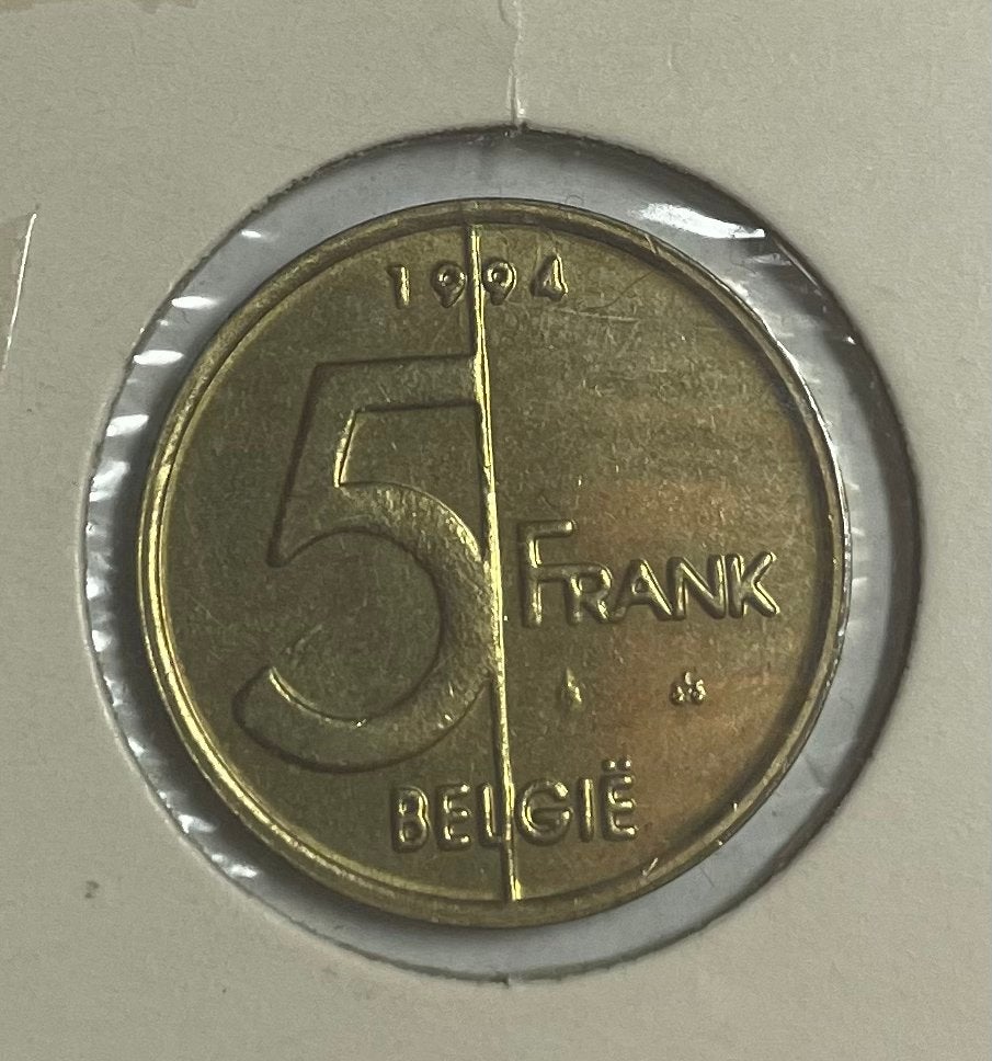 5 franc België 1994, Ophalen of Verzenden
