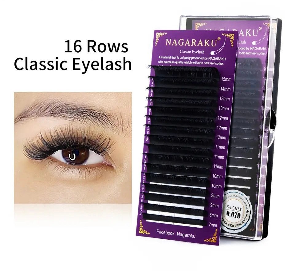 Classic Wimper Extension Lashes., Ogen, ., Zwart, Nieuw