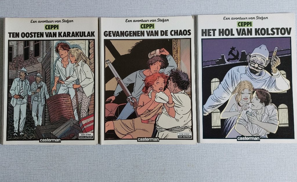 Daniel Ceppi - AVONTUUR VAN STEFAN - (dl 1 t/m 7) Casterman, Meerdere stripboeken, Ophalen of Verzenden, Zo goed als nieuw