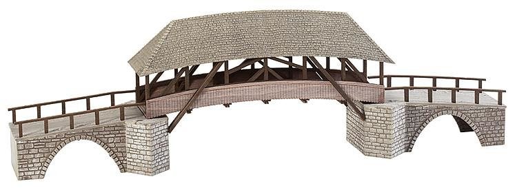 Faller Oude Houten Brug, Overige merken, Gelijkstroom of Wisselstroom, Brug, Tunnel of Gebouw, Nieuw
