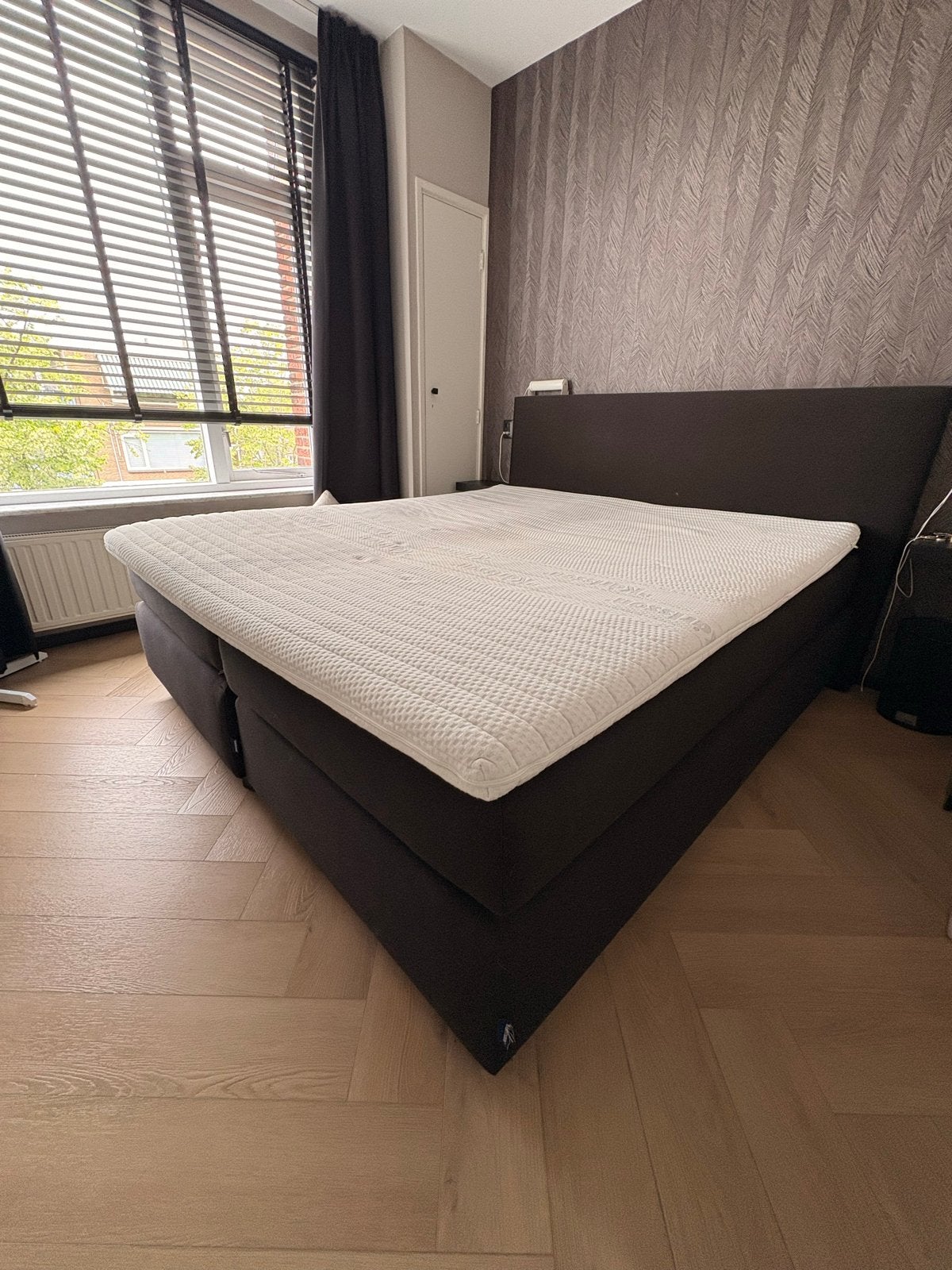Karlsson Tweepersoons Boxspring - gebruikt, Ophalen, Zwart, Tweepersoons, Zo goed als nieuw